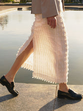 напівпрозора міді-спідниця